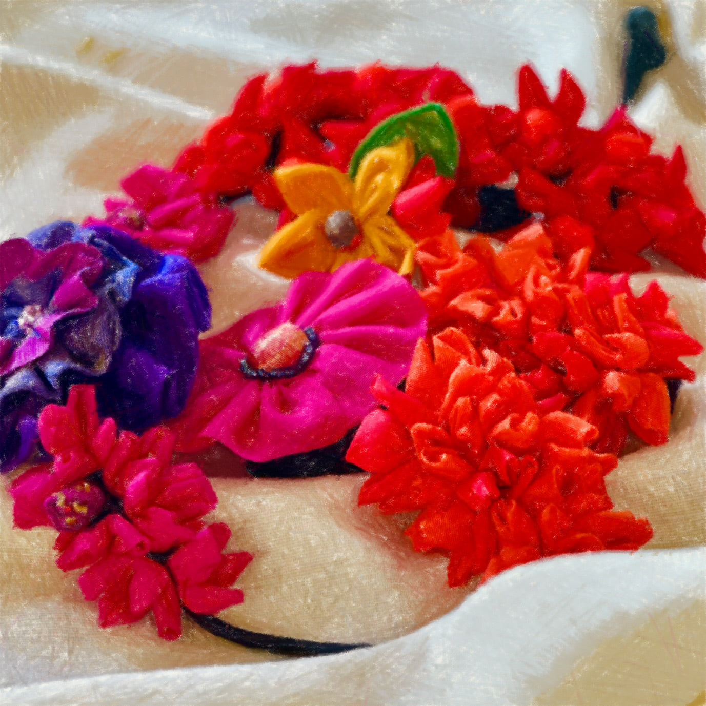 Fabric hair accessories to match your saris